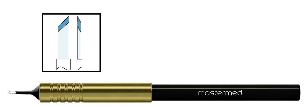MNK4110 Ultra Sharp Nano Diamond Knife – 1.00 mm, 45°, Straight Mount