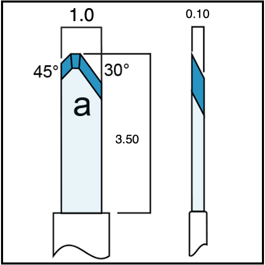 MNK4310 Ultra Sharp Nano Diamond Knife – 1.00 mm, Tri-facet, Straight Mount tip | MASTERMED