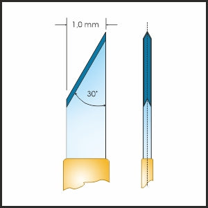 TDK501 Single Edge 30° Paracentesis Diamond Knife Straight Mount blade | TITAN MEDICAL