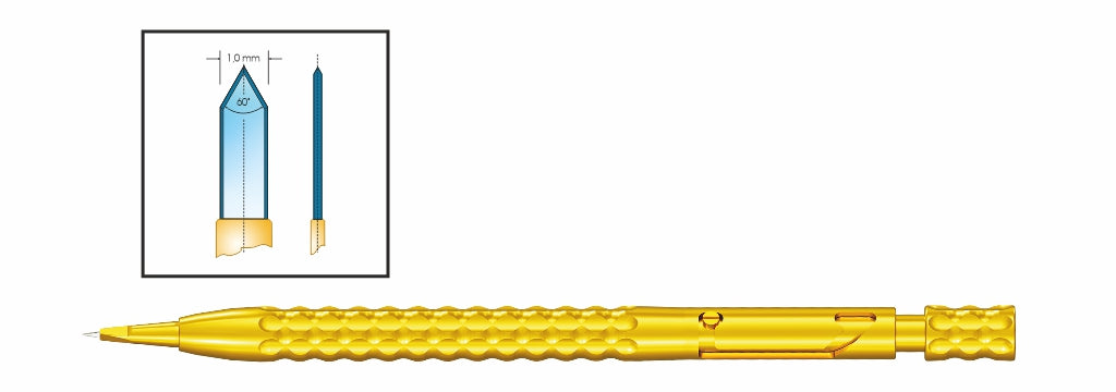 TDK525 Universal 4-Edge Lance 60° Diamond Knife Straight Mount | TITAN MEDICAL