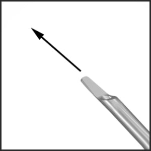 TMC125 Slade LASIK Spatulated Irrigating Cannula, 25G tip | TITAN MEDICAL