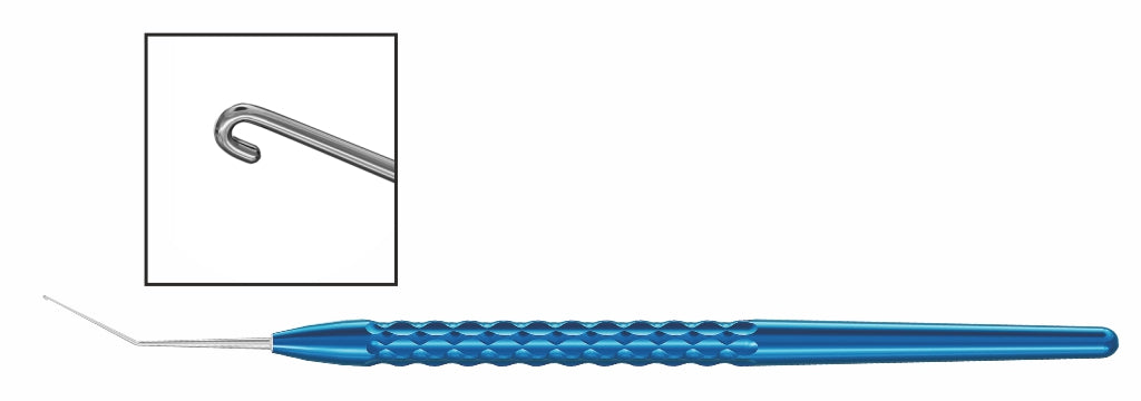 TME112 Bonn Iris Micro Hook, Left Curved | TITAN MEDICAL