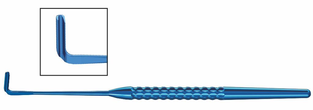 TME135 Wright Grooved Muscle Hook Right, Titanium | TITAN MEDICAL