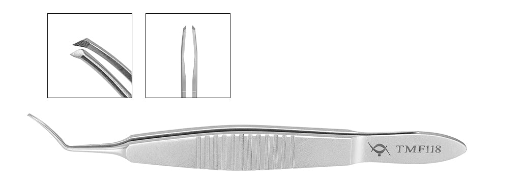 Titanium Ring Tip Forceps For ENT & Plastic Surgery - Micro Whole Ring Tip 14/18cm (Single Piece)