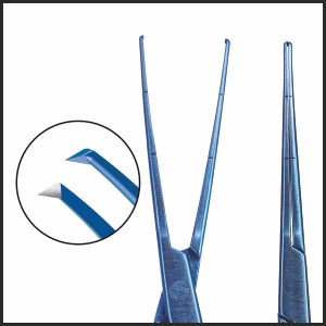 TMF163 Inamura Cross-Action Capsulorhexis Forceps, Straight, Reinforced, with Marks, Titanium tip | TITAN MEDICAL