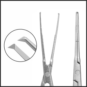 TMF185 Inamura 1.5 Cross Action Capsulorhexis Forceps Straight w/Marks tips | TITAN MEDICAL