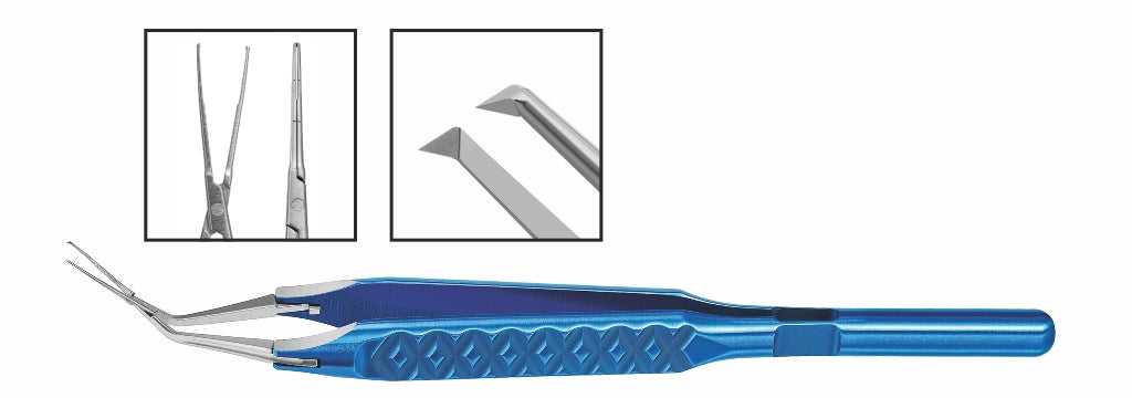 TMF185 Inamura 1.5 Cross Action Capsulorhexis Forceps Straight w/Marks | TITAN MEDICAL