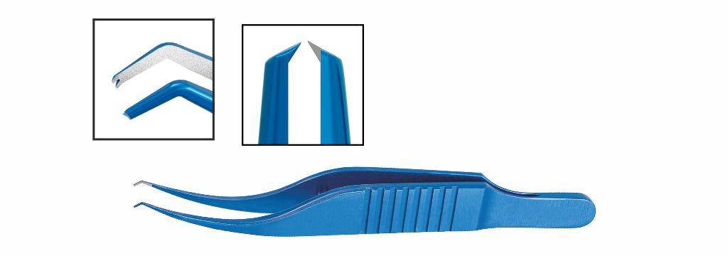 TMF203 Troutman-Barraquer Colibri Corneal Forceps 0.12mm, Titanium | TITAN MEDICAL