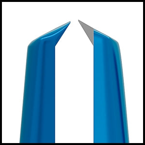 TMF409 Castroviejo Suturing Forceps, 1x2 0.12mm Teeth, 6mm Platform, Angled, 98mm, Titanium tips | TITAN MEDICAL
