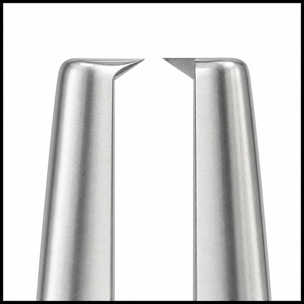 TMF414ST Castroviejo Suturing Forceps, 1x2 0.3mm Teeth at 90°, 6mm Platform, Straight, 105mm, Stainless Steel tips | TITAN MEDICAL