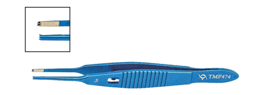 TMF474 Muscle Fixation Forceps With Lock, Straight, Titanium | TITAN MEDICAL