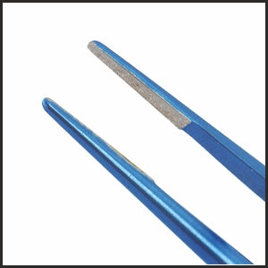 TMF502 Bonn Tying Forceps, 0.2mm Tip, 4mm Platform, Angled, 72mm, Titanium tips | TITAN MEDICAL