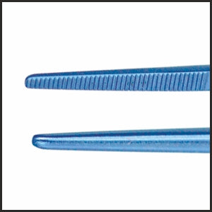 TMF602 Bonn Iris Serrated Forceps Straight, Titanium tip | TITAN MEDICAL