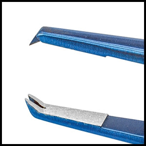TMF615 Bonn Iris Suture Forceps 1x2 0.063mm, Curved, Titanium tip | TITAN MEDICAL