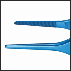 TMF924 Adson Dressing Forceps Delicate, Titanium tips | TITAN MEDICAL