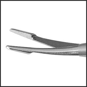 TMH119 Snead Needle Holder / Suture Scissors, Curved 0.4mm Tip, 3.5mm Jaw, 140mm, Stainless Steel jaws | TITAN MEDICAL