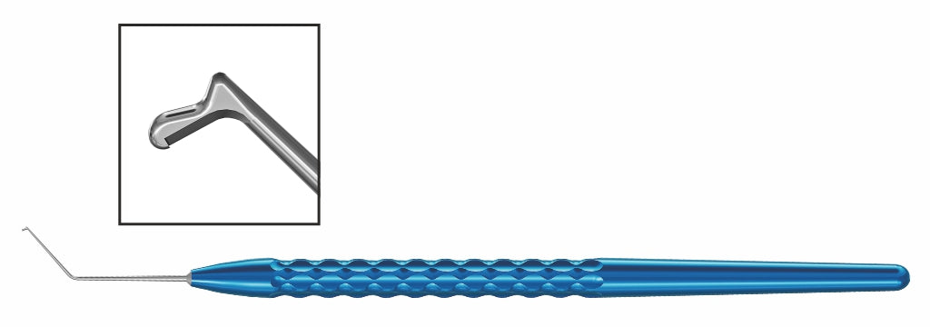TMK119 Fukasaku Small Pupil Snapper Hook and Chopper, 0.7mm Tip Length | TITAN MEDICAL