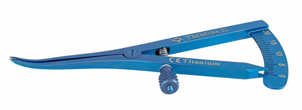 TMM124 Castroviejo Caliper Curved, Titanium | TITAN MEDICAL INSTRUMENTS