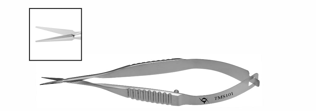 TMS101 Gills-Vannas Scissors Straight, Stainless Steel | TITAN MEDICAL