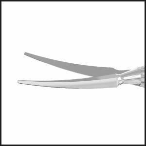 TMS103 Gills-Vannas Scissors Curved, Stainless Steel tip | TITAN MEDICAL