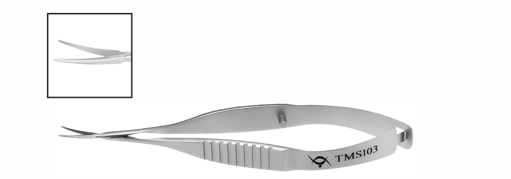TMS103 Gills-Vannas Scissors Curved, Stainless Steel | TITAN MEDICAL