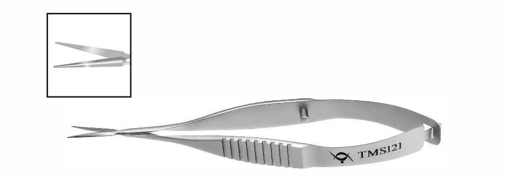 TMS121 Vannas Scissors Straight Longer Blades | TITAN MEDICAL