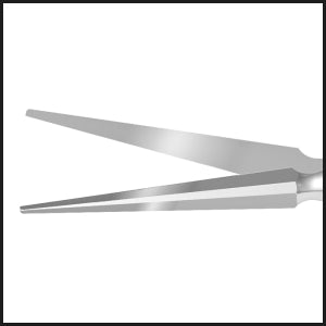 TMS123 Vannas Scissors Straight, Long Blades, Round Handle, Stainless Steel tips
