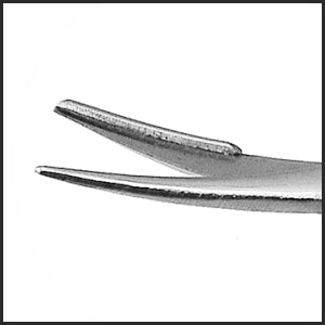 TMS125 Holland Spatulated DALK Scissors Left tip | TITAN MEDICAL