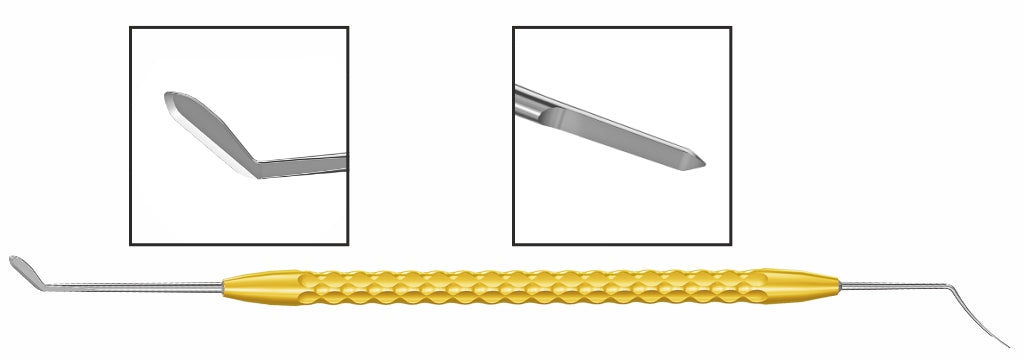 TMT327.5 Lindstrom PRK / FemtoLASIK Double-Ended Spatula, 1.5 mm Flattened Tip | TITAN MEDICAL