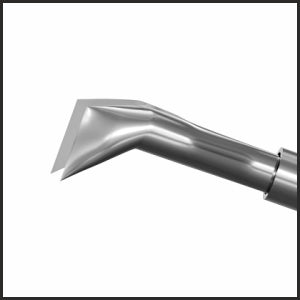 TMV102 Fine-Ikeda MICS Capsulorhexis Forceps 23 Gauge tip large | TITAN MEDICAL