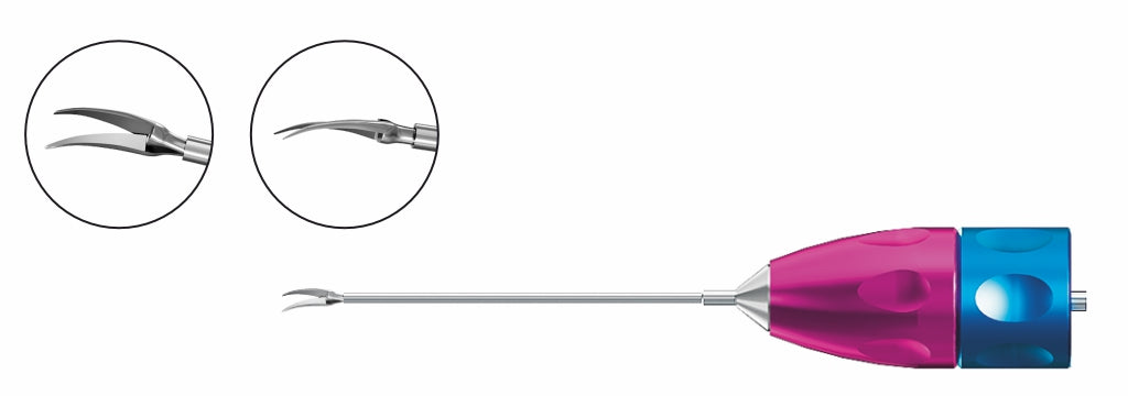 TMV343 23G Zaldivar Iridectomy Scissors Curved tip | TITAN MEDICAL