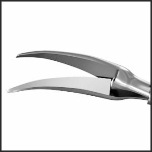 TMV343 23G Zaldivar Iridectomy Scissors Curved working part| TITAN MEDICAL