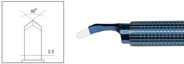 TDK104 Angled 2.5 mm Phaco Diamond Knife - Titan Medical Instruments