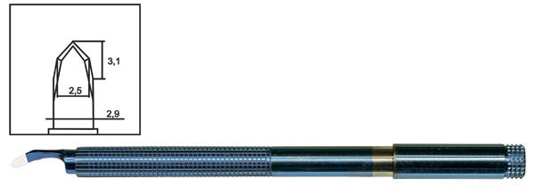 TDK109 Angled 2.5-2.9mm Trapezoid Phaco Diamond Knife - Titan Medical Instruments