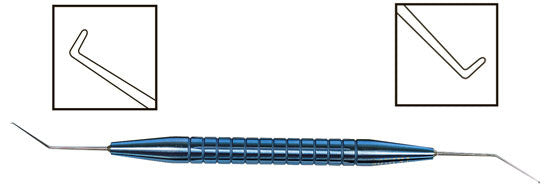 TKR105 Double Ended Sinskey Hook, Angled - Titan Medical Instruments