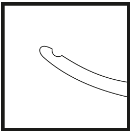 TMC102 23G Simcoe Cortex Extractor Cannula Curved - Titan Medical Instruments