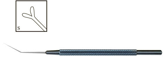 TME106 Osher “Y” Hook Angled Shaft - Titan Medical Instruments