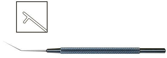 TME117 Fenzl Insertion Hook Angled - Titan Medical Instruments