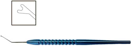 TME126 Zirm Lens Loop Manipulator Angled - Titan Medical Instruments