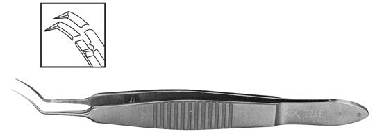 TMF117 Utrata Capsulorhexis Forceps Curved , Stainless Steel - Titan Medical Instruments