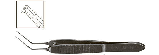 TMF127 UTRATA CAPSULORHEXIS FORCEPS ANGLED, STAINLESS - Titan Medical Instruments