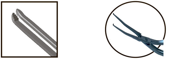 TMF133 DMEK Cross Action Forceps Curved Up, Titanium - Titan Medical Instruments