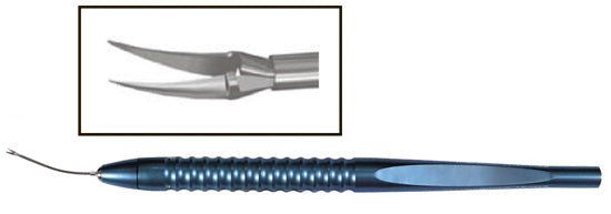 TMF143 23G MICS Capsulotomy Scissors Curved - Titan Medical Instruments