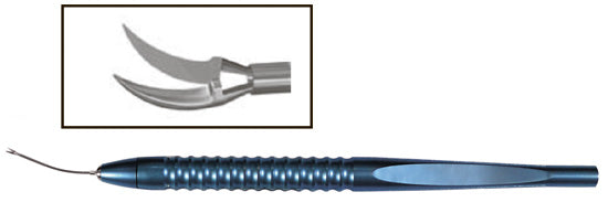 TMF145 23G MICS Capsulotomy Scissors Curved, Left - Titan Medical Instruments