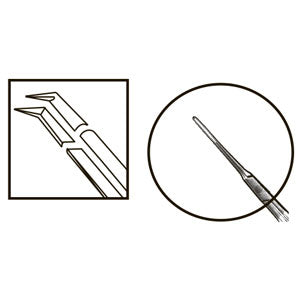 TMF167 Inamura 1.5 Cross Action Capsulorhexis Forceps Straight w/Marks, Titanium - Titan Medical Instruments