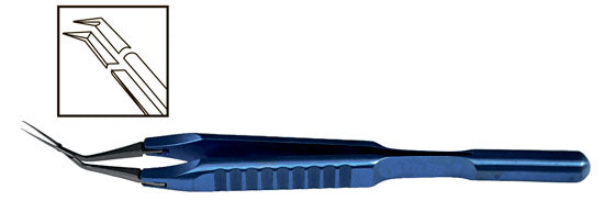 TMF185 Inamura 1.5 Cross Action Capsulorhexis Forceps Straight w/Marks - Titan Medical Instruments