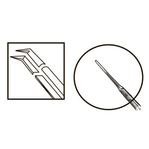 TMF185 Inamura 1.5 Cross Action Capsulorhexis Forceps Straight w/Marks - Titan Medical Instruments