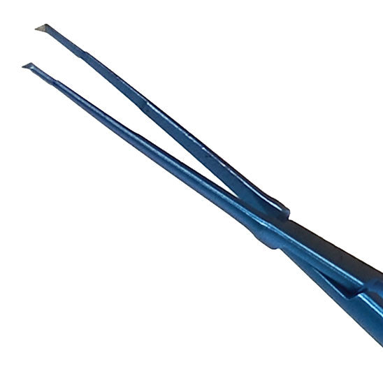TMF187 Inamura 1.5 Cross Action Capsulorhexis Forceps Straight w/Marks, Titanium - Titan Medical Instruments