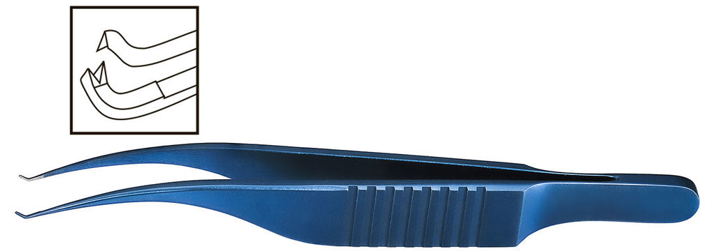 TMF204 Troutman-Barraquer Corneal Utility Forceps 0.12mm 90° (Colibri), Titanium | Titan Medical Instruments
