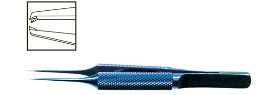 TMF215 Catalano Corneal Forceps 0.1mm Straight, Titanium - Titan Medical Instruments